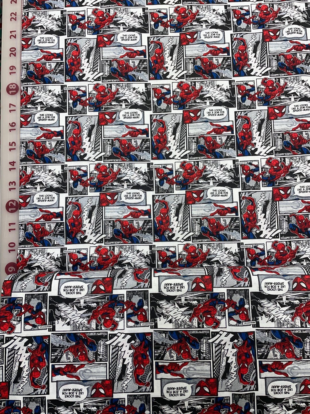 Marvel Spiderman Comic Strip Fabric - Etsy