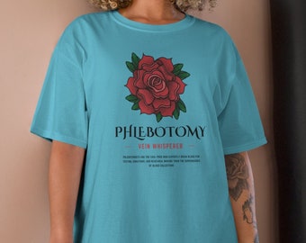 Phlebotomy Vein Whisperer Floral T-Shirt