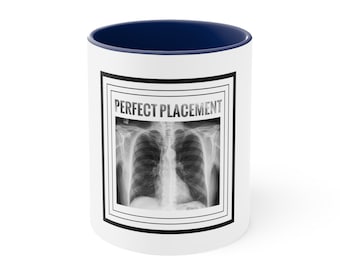 PICC Line X-Ray Ceramic Coffee Mug, Vascular Access Gift