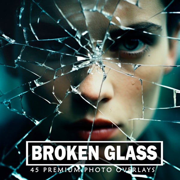 Realistic Broken Glass Photoshop Overlays Shattere Glass Overlays Mirror Photoshop Glass Cracked Overlays Halloween Photoshop Backdrops JPG