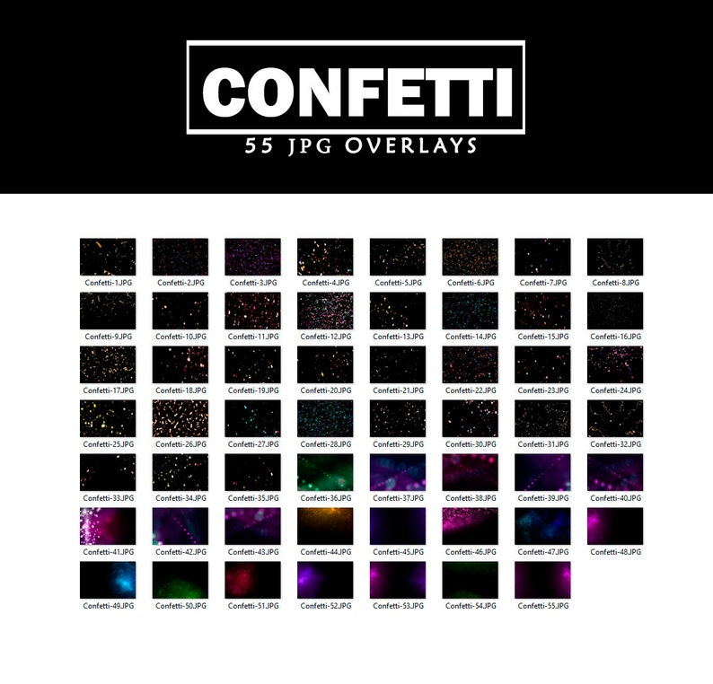 55 Confetti Overlays Weddings Confetti Overlays Photography