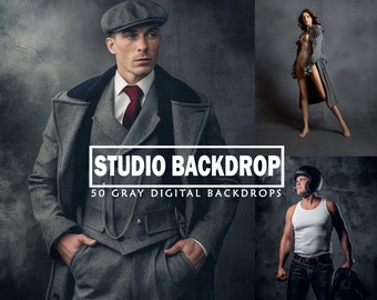 50 GRAY STUDIO BACKDROPS Portrait Background Grunge Studio Overlays Backdrops Portrait Studio Background Abstract Photography Backdrops