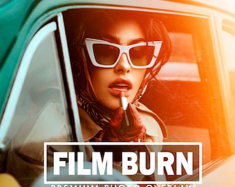 Film Burn Overlays Film Burn Overlay Photoshop Light Leaks Light Leak Overlay Photo Grain Burn Effect Vintage Grain Film Overlay Photo JPG