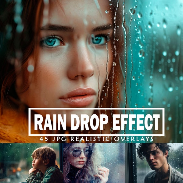 Rain Overlays Rain Photo Overlays Photoshop Overlays Photography Rainy Window Rain Shower Overlays  Overlay Rain Drop Effects Rain Textures