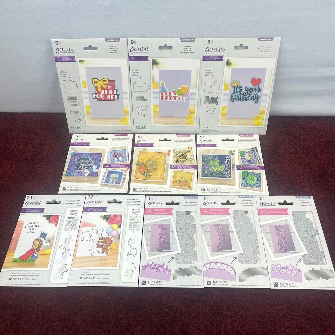 Lot 11 Crafters Companion Gemini Dies Stamp Papercraft Birthday Flower ...