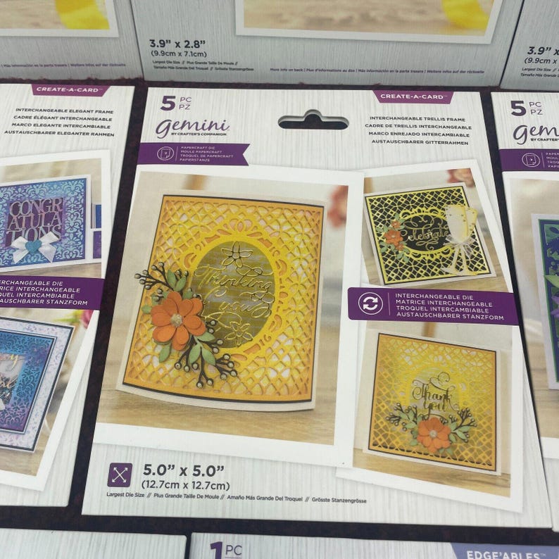 Lot 11 Crafters Companion Gemini Dies Stamp Papercraft Birthday Flower ...