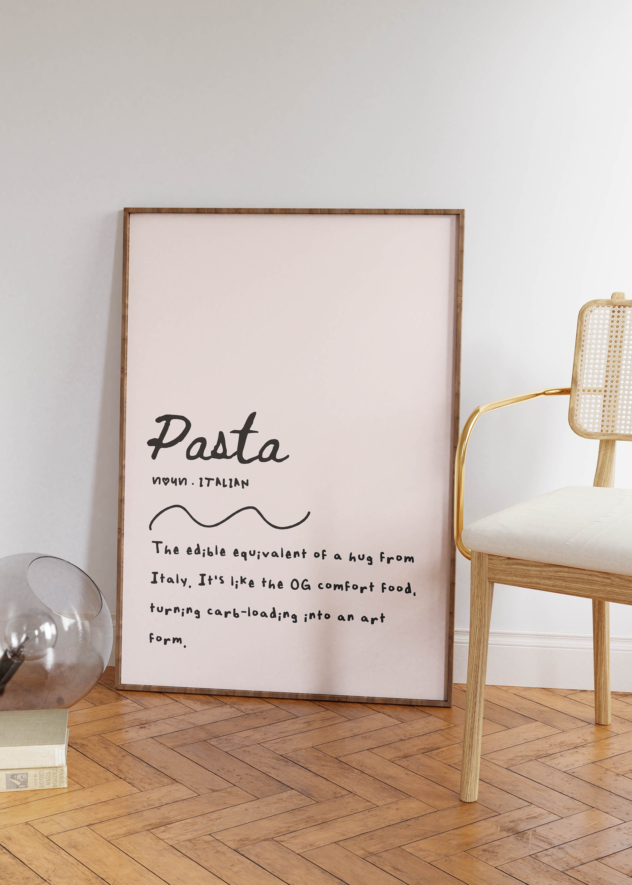 Pasta Definition Print Trendy Kitchen Print Pasta Poster Minimalist