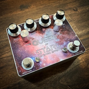 Meteoric Effects Queen of Stars (Compare to King of Tone) Overdrive Effect Pedal for Guitar and Bass