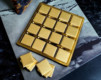 50 cadeaux pour chocolat en feuille d'or ou d'argent, chocolat au lait napolitain, cadeaux en chocolat or mariage, cadeaux en chocolat argent mariage