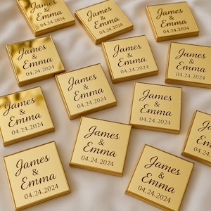 50 Chocolate Favors, Wedding Chocolate Favors, Engagement Chocolate , Custom Chocolate Favors, Wedding Mirror Chocolate Favors For Guest