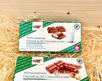 Swiss Milk Chocolate Duo – Creamy Classic & Hazelnut Pieces – Rainforest Alliance Certified – 2x100g