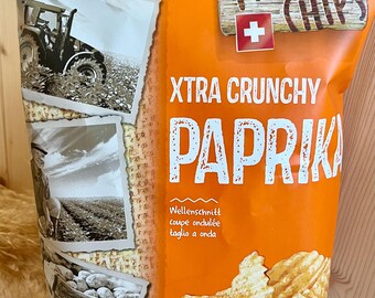 Farm Chips Paprika – Xtra Crunchy Swiss Potato Chips 175g | Made in Switzerland