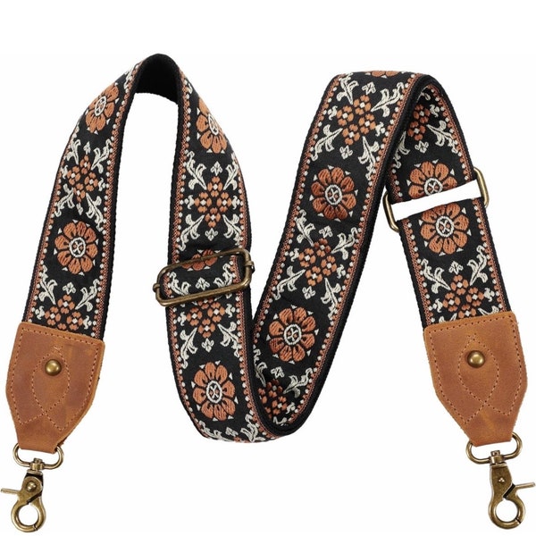 Retro Jacquard Embroidery Multi-pattern Crossbody Bag Straps for Handbag,Crossbody Bag strap adjustable.