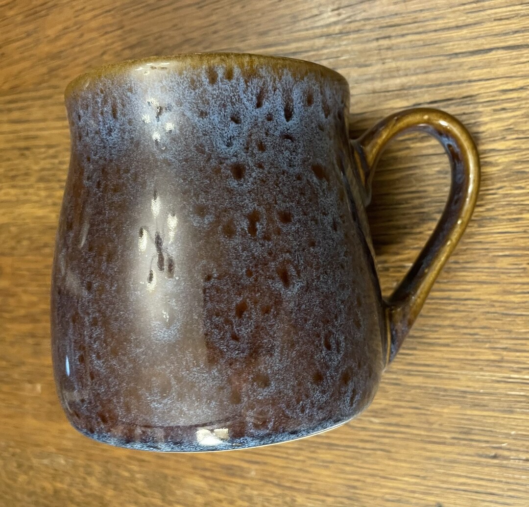 Brown and Blue Glazed Mug 20 Oz Cozy Ceramic Mug Coffee Cup Etsy