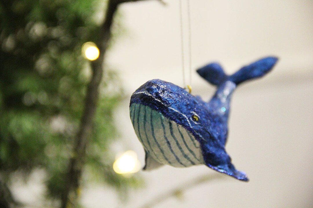 Blue Whale Ornament Cotton Toy Handmade for the Long Memory Etsy