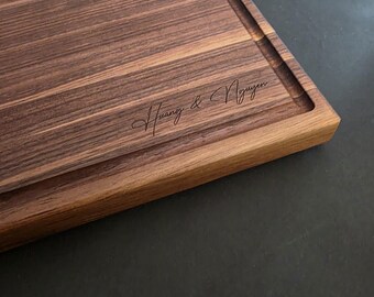 Personalized Walnut Edge Grain Cutting Board