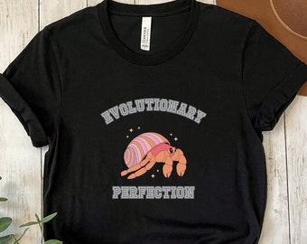 Evolutionary Perfection Hermit Crab Tee | Funny Hermit Crab Shirt, Hermit Crab Shirt, Crab Gifts, Crab Lover Gifts, Marine Biologist Gift