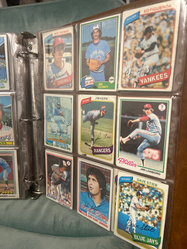 Vintage Baseball Card Collection Etsy