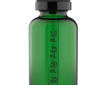 5 Pack - 30ml Green Dropper Bottle, Essential oil bottles, tincture bottles, UV Protective Green, hair oil bottle, extract bottles and more!