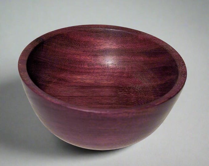 Handmade Purpleheart Wood Bowl - Etsy