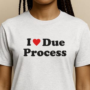I Love Due Process Shirt - Pro Immigration Rights Tee, Social Justice Political Activist T-Shirt