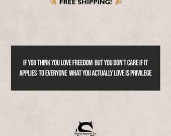 Equality Magnet, Freedom for Everyone Bumper, Civil Rights Political Car Sticker