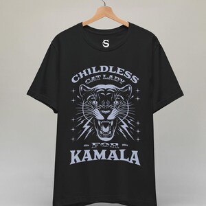 Childless Cat Lady For Kamala, Childless Cat Ladies Is Voting, Coconut Tree, Vote Blue Shirt, 2024 Election Voting Shirt, Kamala Shirt Funny