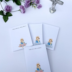 Marian Notepad, Muttergottes von Schönstatt, Katholisches Briefpapier, Gnadenkapital Beiträge, Schönstattfamilie, Katholisches Geschenk