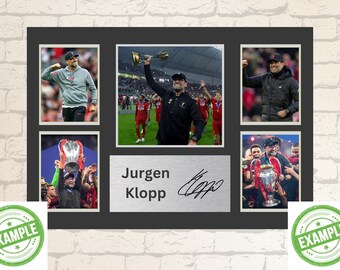 Jurgen Klopp Liverpool FC Printed Signed Autograph Photo Display Football Poster Gift A4