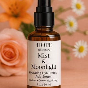 Mist & Moonlight – Hydrating Hyaluronic Acid Serum | Dewy, Lightweight Facial Hydration (1 oz) image 1
