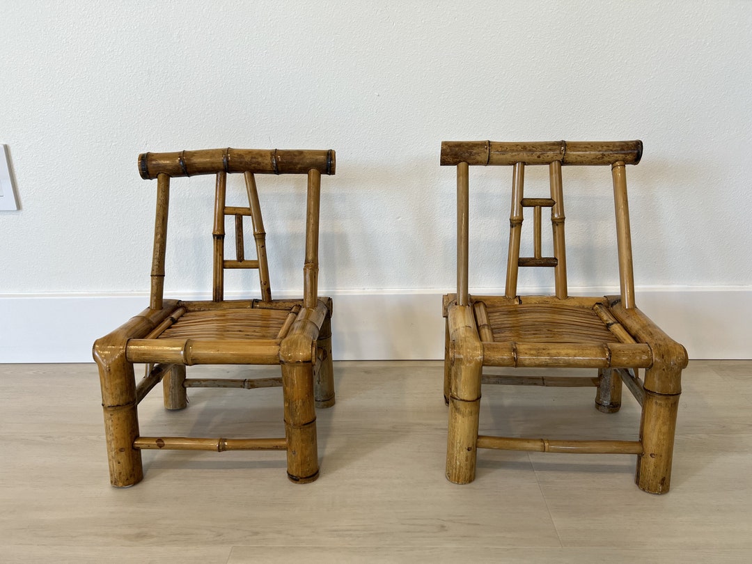 Bamboo Chair Set Etsy