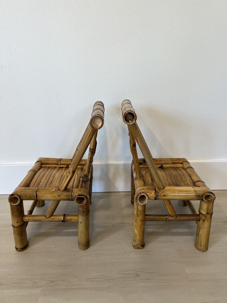 Bamboo Chair Set Etsy