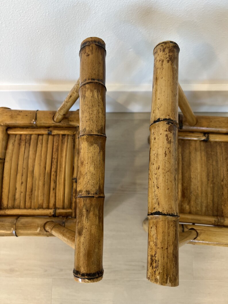 Bamboo Chair Set Etsy