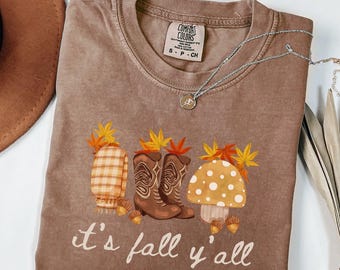 Fall Shirt, Its Fall Yall shirt, Cute Fall Shirt for Her, Country Fall Shirt, Western Fall Shirt, Cute Autumn Shirt, Womens Fall Shirt, Cozy
