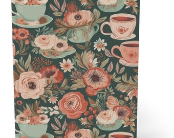 Vintage Floral Hardcover Journal: Botanical Writing Diary