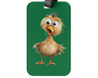 Funny Chicken Luggage Tag: Farm Animal Travel Accessory