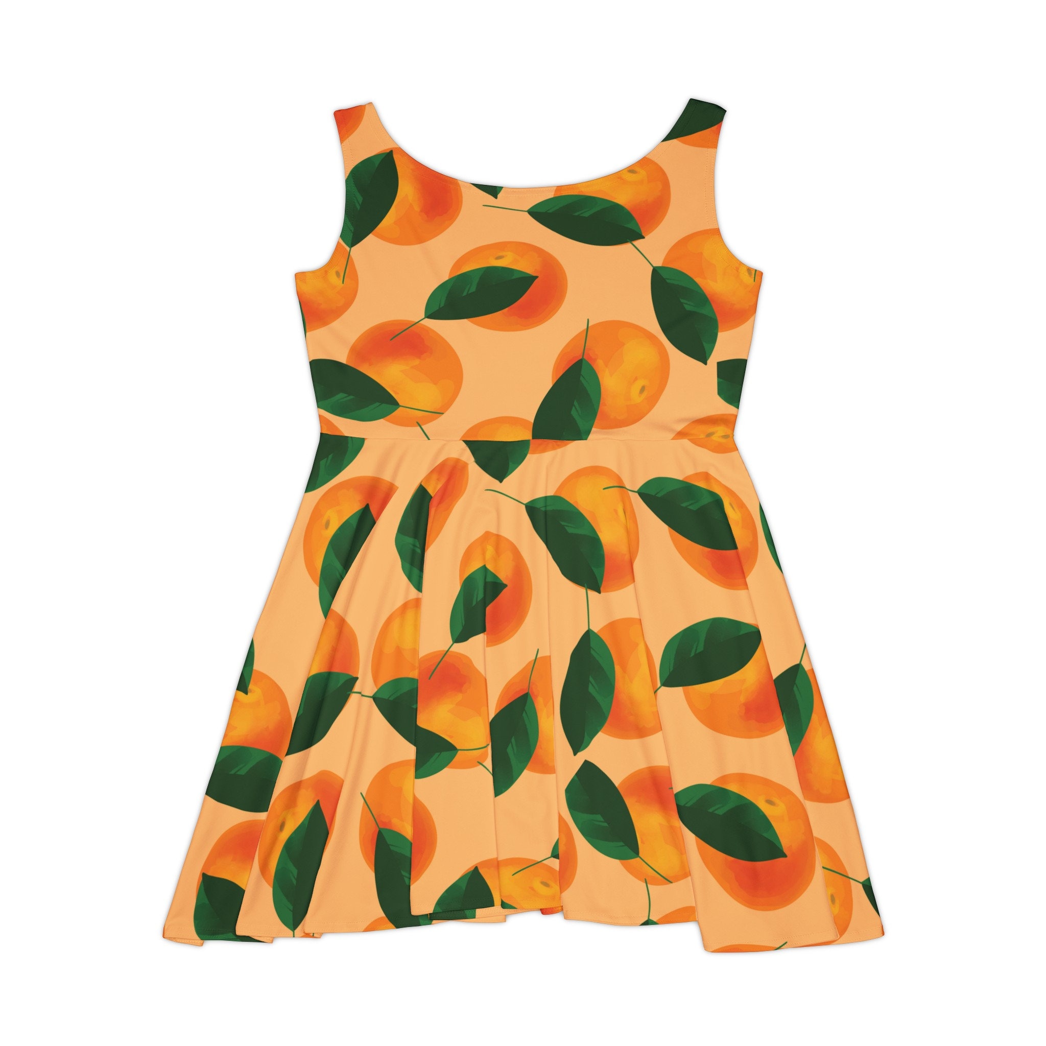 Buy Citrus Print Dress: Sleeveless Orange Grove Design Online in India -  Etsy