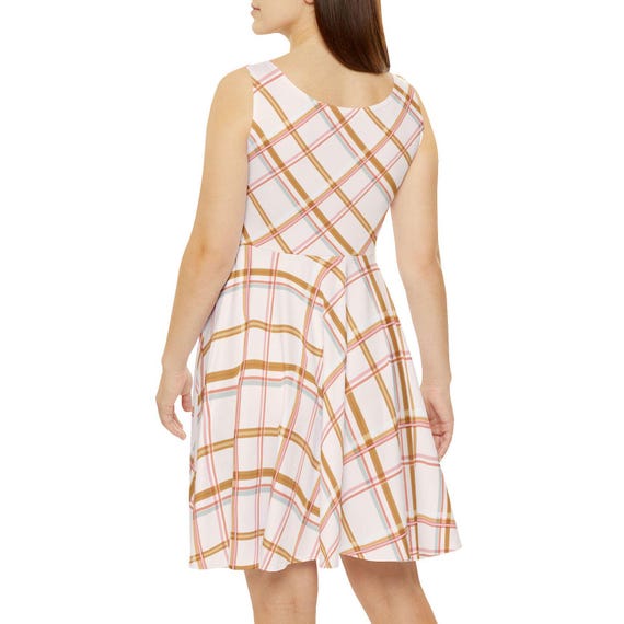 bdg bryn plaid patchwork fit & flare mini dress BDG Bryn Plaid Patchwork Fit & Flare Mini Dress