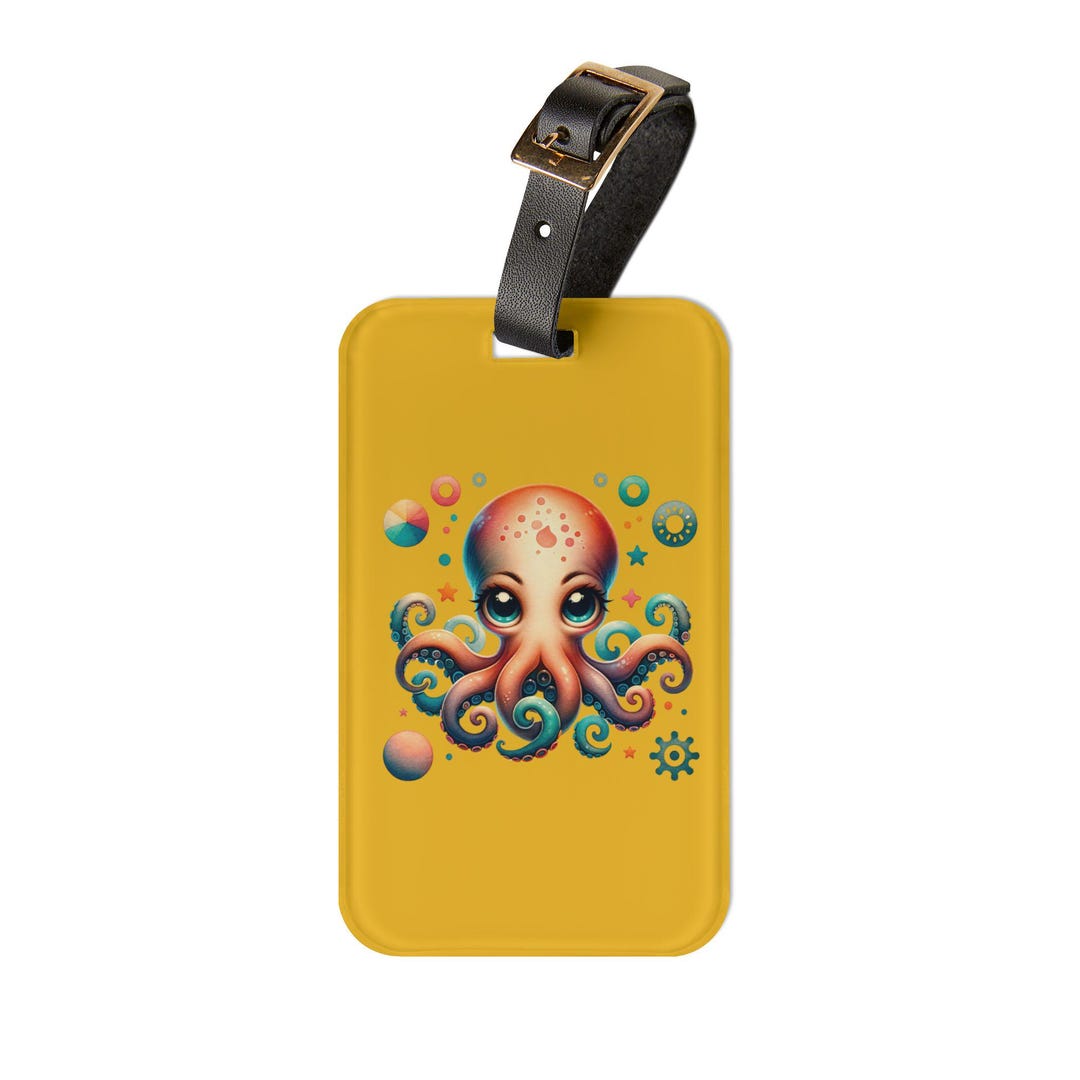 Octopus Luggage Tag, Kids Travel Accessories, Personalized Bag Tag - Etsy