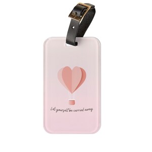 Luggage Tags, Heart Bag Tag, Travel Tag, Unique Design Luggage Identifier, Bold Print Luggage Tag,  Travel Accessories Gift