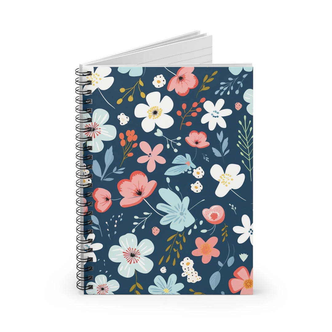Wildflower Print Spiral Notebook – Floral Journal, Nature Lover Gift - Etsy