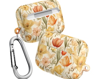 Floral AirPod Case, Polycarbonate Wireless Earbud Cover