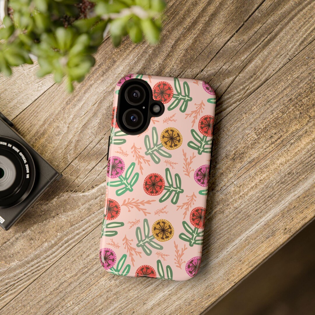 Hand Drawn Flowers Phone Case - Tough Protection Cover, Unique ...