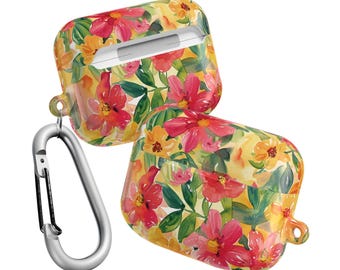 Floral AirPod Case: Polycarbonate Flower Print Earbuds Cover