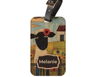 Personalized Sheep Luggage Tag, Acrylic Travel Accessory