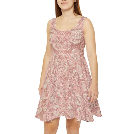 floral lace skater dress Stroll The Gardens Floral Corset Lace Skater Dress