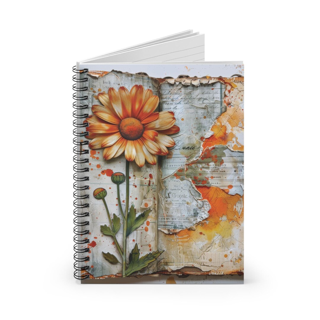 Vintage Sunflowers Spiral Notebook: Retro Floral Journal - Etsy