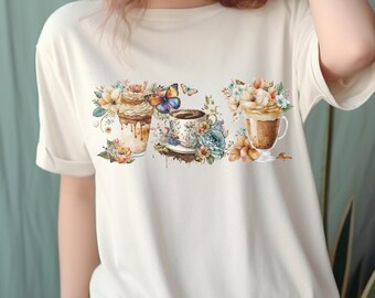 Women's Coffee Tshirt, Coffee Lover Gift, Cute Coffee Shirt, Gift for Her, Coffee Graphic Tee, Coffee Addict Shirt, Coffee Lover Tee