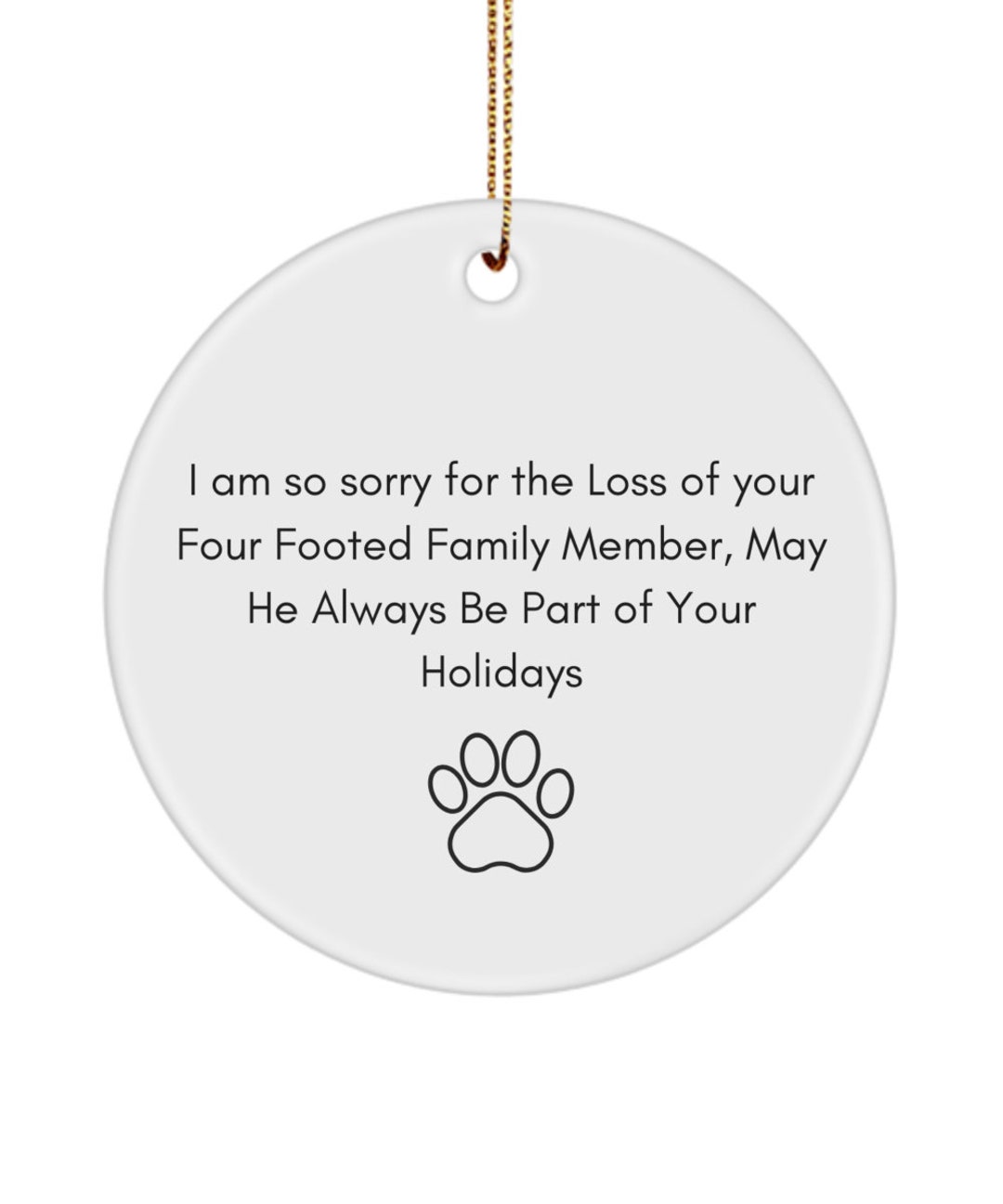 Sympathy Four Legged Pet, Four Legged Family, Sympathy Pet Gift, Late