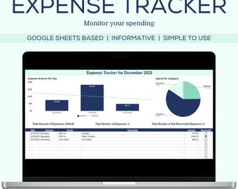 Modèle de feuilles de calcul Google pour le suivi des dépenses - Planificateur de finances personnelles et feuille de calcul de suivi des dépenses